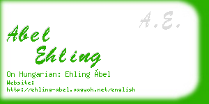 abel ehling business card